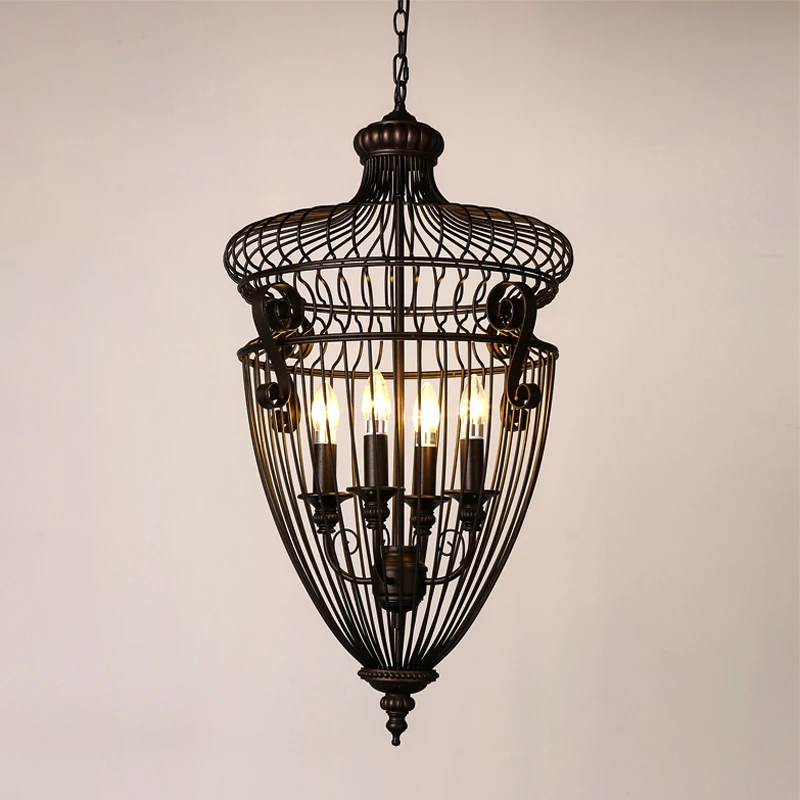 Американская железная клетка Лофт ретро стиль кафе 1-я промышленная Свеча для
