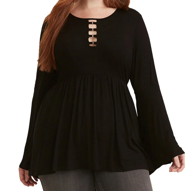 YIRANSHINI Casual Long Sleeve Plus Size Top Ruffle Women Spring 2018 Tshirt Korean Office Ladies Tops Blusas Femininas | Женская одежда