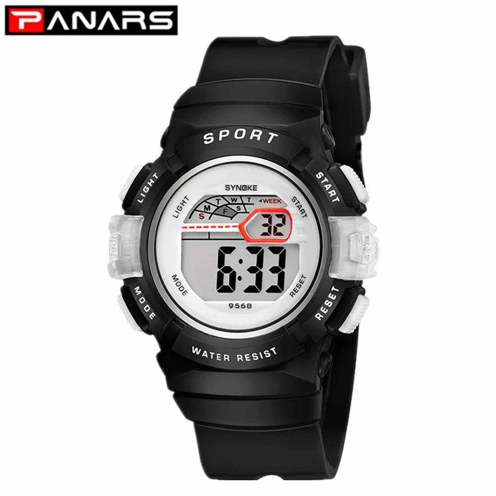 

PANARS Children Digital Watches Sports Fashion Waterproof Multi Function Boys Girls Wristwatch LED Electronic Clocks for Kids