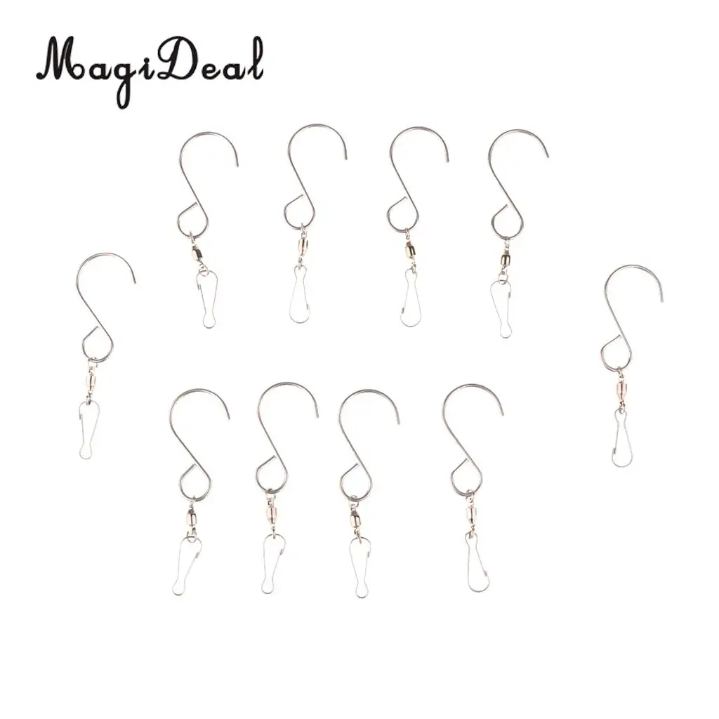 10Pcs Powerful Stainless Steel S Shape Bathroom Shower Curtain Hooks Rings With Clip #1 | Дом и сад