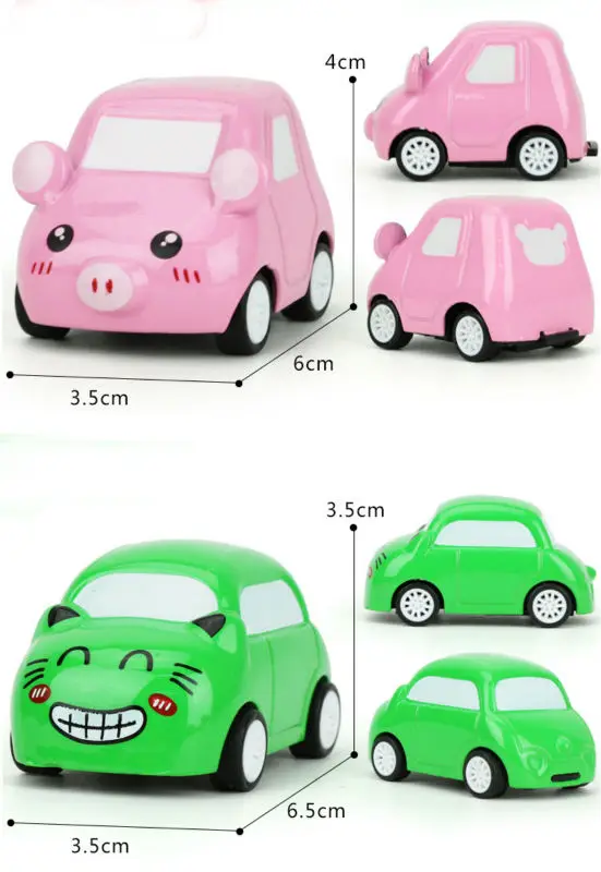 1: 64 мультяшная модель Q мини игрушка с обратной связью автомобиля из сплава