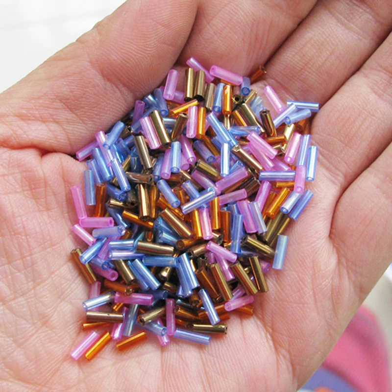 1 упаковка 2*6 мм Разноцветные Бусины трубы чешские стеклянные бусины разделители