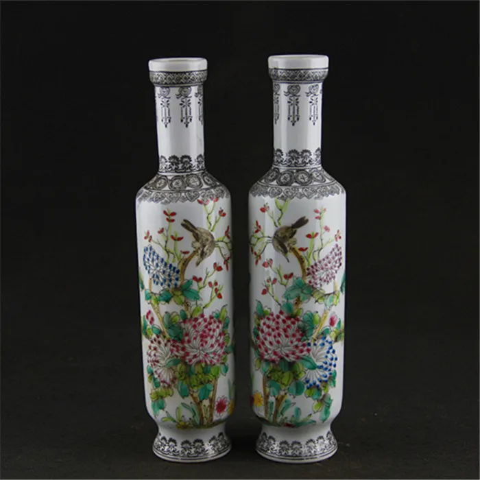 Jen Ren Tang Jingdezhen handpianted antique porcelain vases(paired price) ornaments | Дом и сад
