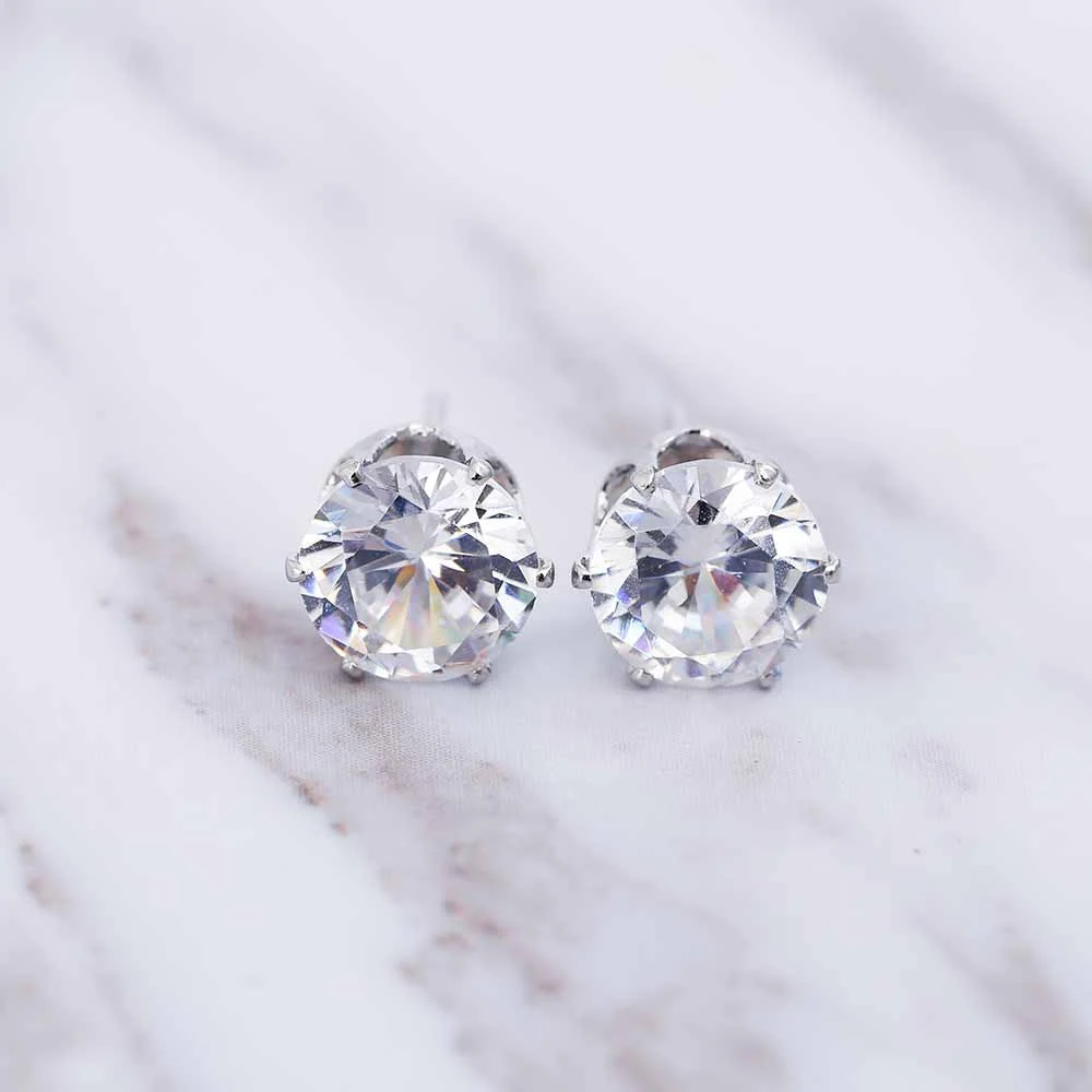 Silver Color Новая мода сердце из имитации жемчуга с украшением в виде кристаллов в форме цветка с «крыльями ангела» Корона серьги-гвоздики геометрической формы для Для женщин заявление ювелирные изделия уха - Окраска металла: Silver Color