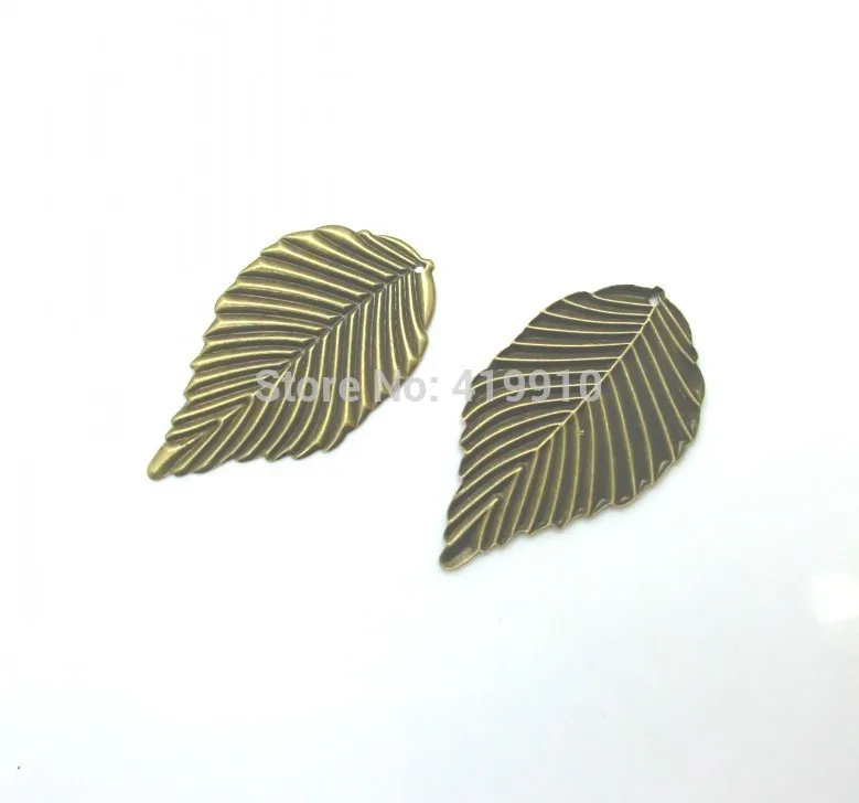 

50Pcs Bronze Tone Leaves Filigree Wraps Connectors Metal Crafts Home Decoration DIY Findings 54X31mm D2283