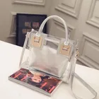 Летняя прозрачная сумка для девочек, 2019, новая модная уличная простая дизайнерская прозрачная Наплечная Сумка с блестками и цепочкой в виде звезды