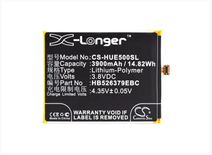 

Cameron Sino 3900mah battery for HUAWEI Enjoy 5 5 Dual SIM 5 TD-LTE Dual SIM G Power Honor Play 5X Dual SIM TD-LTE TIT-AL00