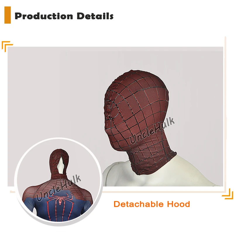 Высокое качество TASM1 Удивительный Человек-паук темно-синий и красный Косплей Костюм-ручной рисунок bulgy line | UncleHulk