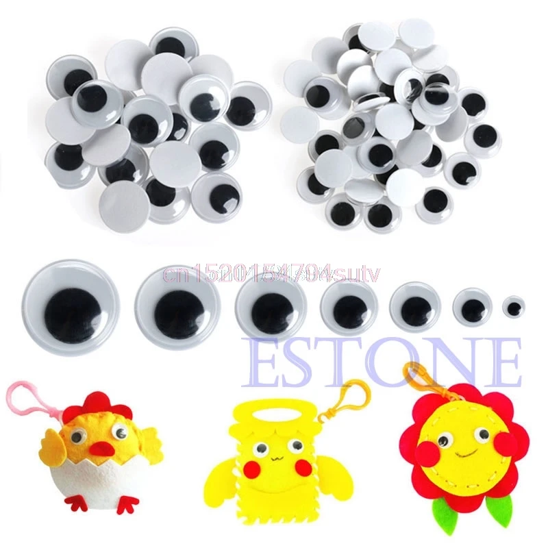 Горячие 520 шт 6 20 мм Wiggly Wobbly Googly Eyes самоклеющиеся Скрапбукинг ремесла # H055 #|Куклы| |