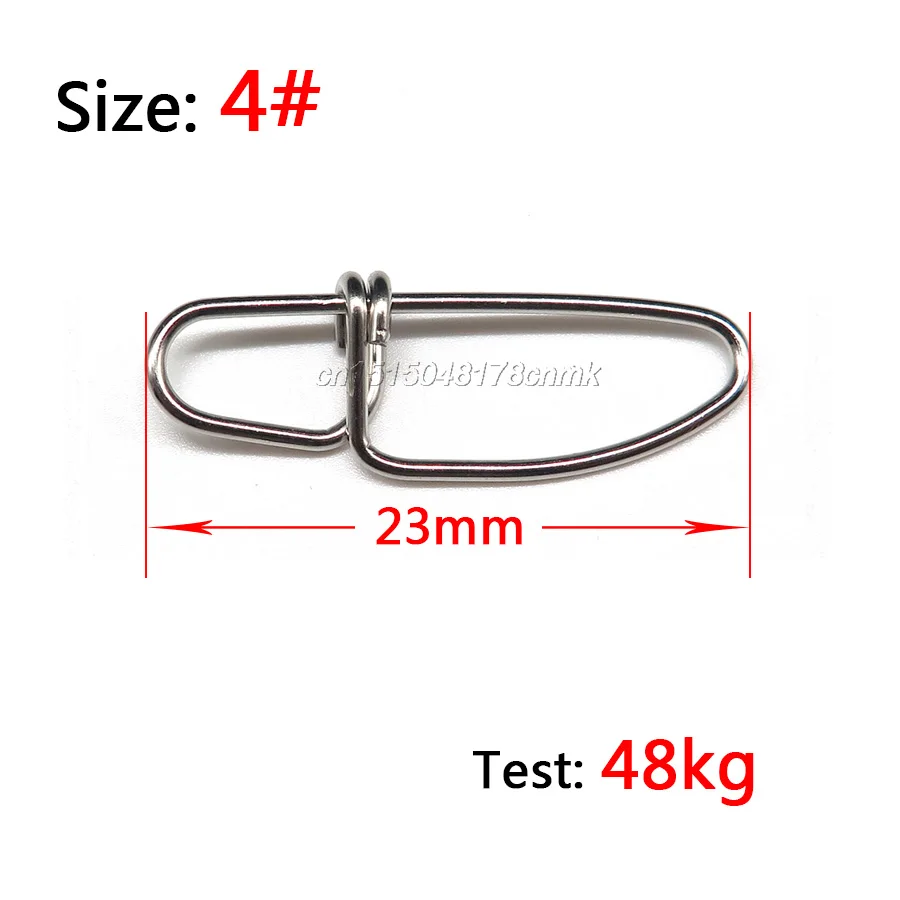 Size 4 Minfishing 100 шт. двойной замок рыболовные оснастки рыболовные аксессуары из нержавеющей стали рыболовные Крючки рыболовные снасти - Цвет: Size 4