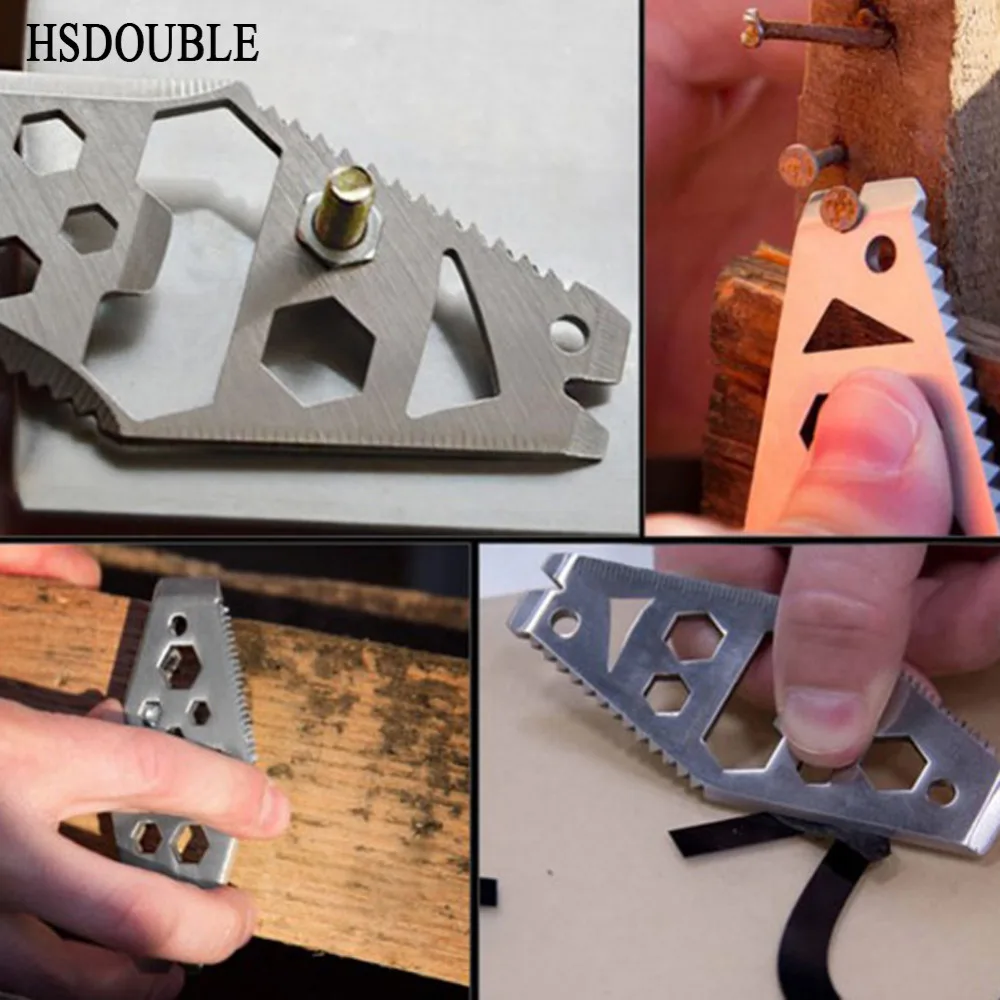 1pcs Edc Gear Outdoor Survival Multifunction KeyChain Tool Wrench Can Opener Bottle | Buckles &amp Hooks