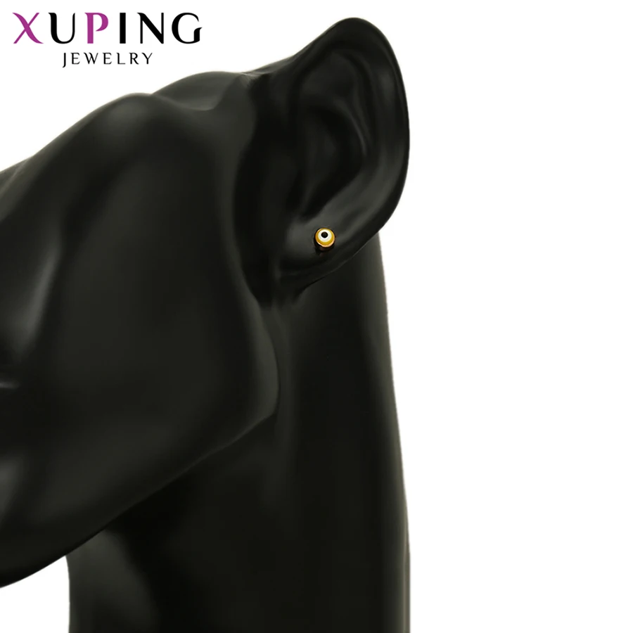 Серьги гвоздики Xuping с желтым глазом Классические позолоченные серьги для женщин