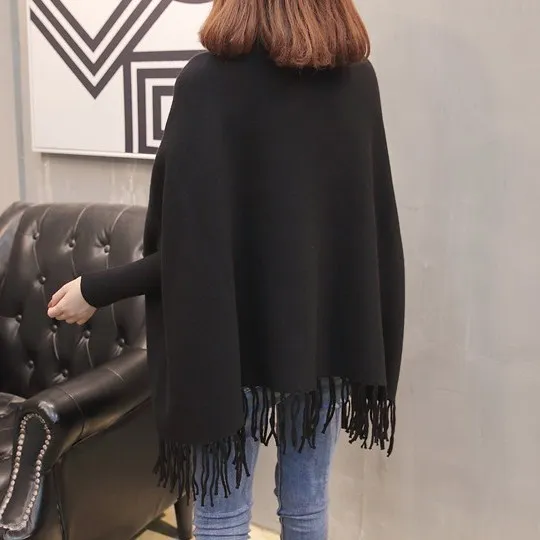 Женский вязаный свитер с блестками и кисточками повседневный Свободный пуловер