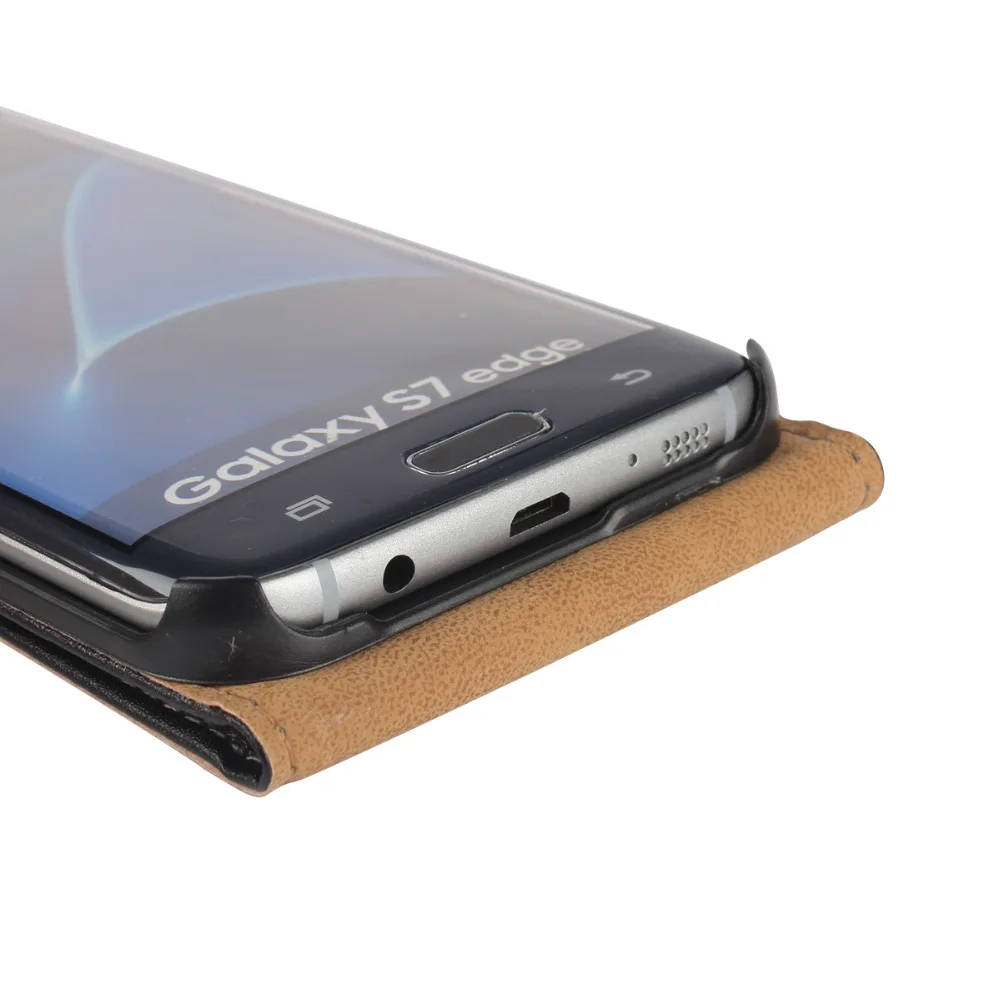 Кожаный чехол книжка для samsung galaxy S2 s3 s4 s5 mini s6 edge s7 s8 plus s9|Бамперы| |