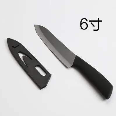 RSCHEF 1 шт. черное лезвие с черной ручкой " 4" " 6" " дюймов покрывает набор керамических ножей кухонный нож - Цвет: 6inch