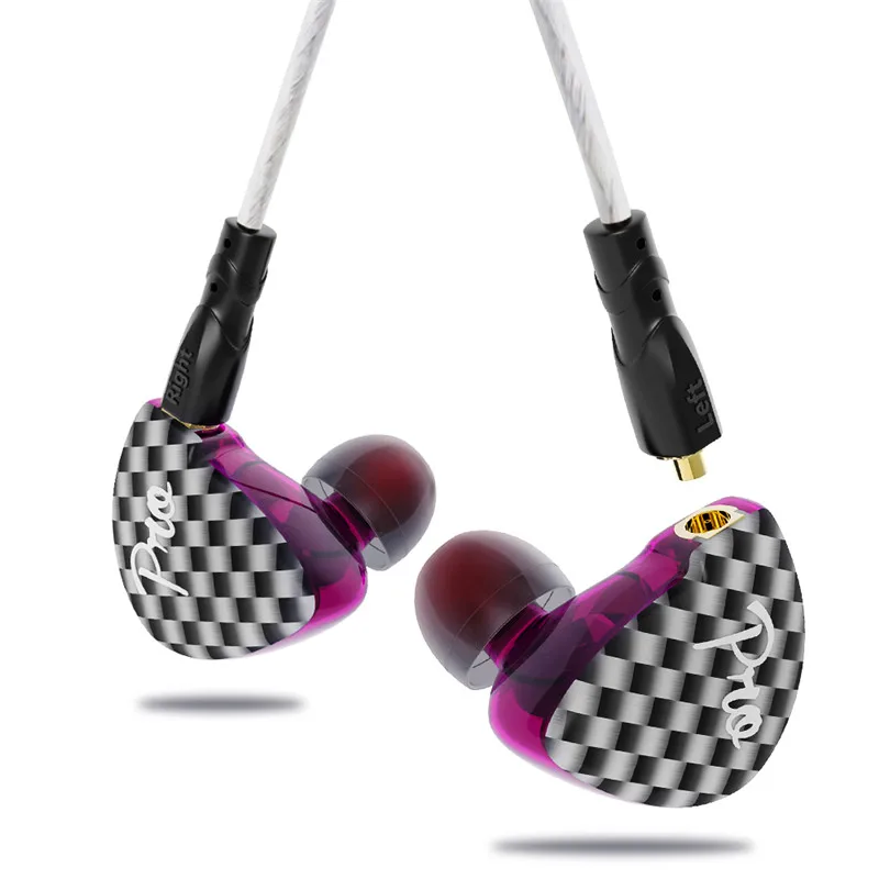 Purple silver cable Новинка, Yinyoo Pro BA+ DD гибридные наушники в ухо, сбалансированная арматура с динамическим шумоподавлением, гарнитура с микрофоном, MMCX кабель - Цвет: Purple silver cable