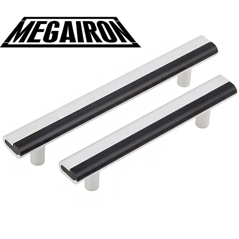 MEGAIRON современные дверные ручки черно-белые кухонные простые для гардероба и