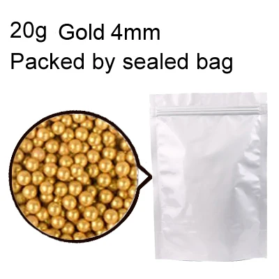 20g Gold 4mm 20 г красочные сахарные бусины съедобный жемчуг сахарный шар помадка «сделай сам» Торт Шоколад Cookit украшения десерт выпечки аксессуары GYH - Цвет: 20g Gold 4mm
