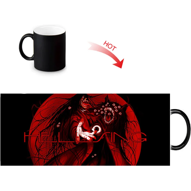Кофейная кружка Hellsing меняющая цвет при воздействии тепла керамические чашки для