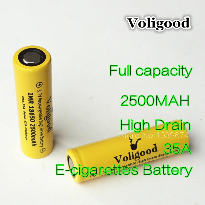 Перезаряжаемые литий ионные аккумуляторные батареи Voligood IMR 18650 35ah 50 Ач 2500 мАч 3 7 в 6