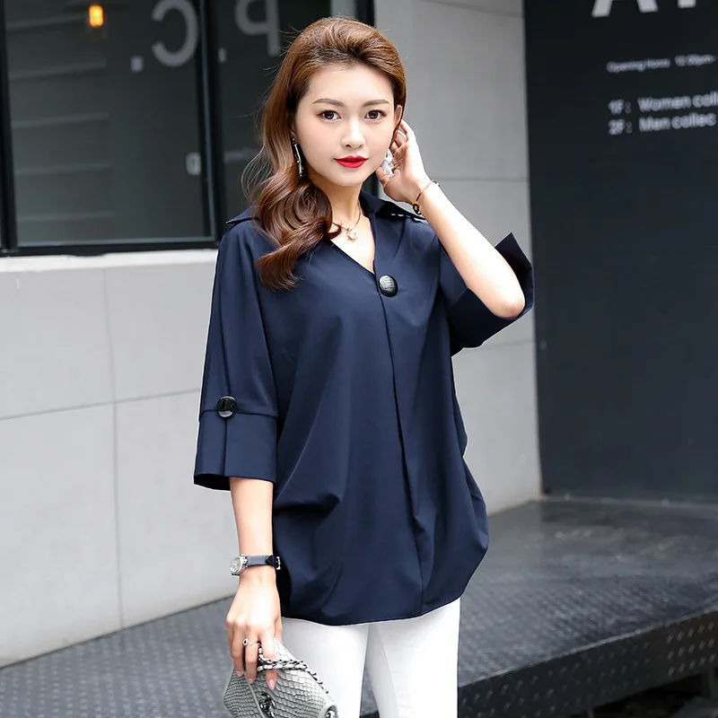 Plus Size L-5XL 6XL Blouse Women Shirts Summer Style Blusa Chiffon womens tops and blouses blusas mujer de moda 2019 |