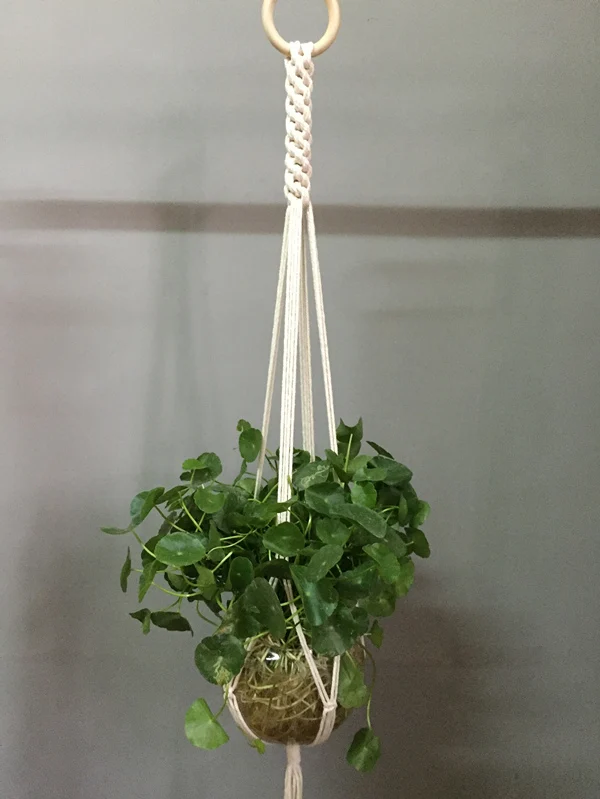 Beige Новое поступление hanmade красочная Подвеска для растений из макраме подвесной горшок Бежевый Зеленый Красный хаки темный - Цвет: Beige
