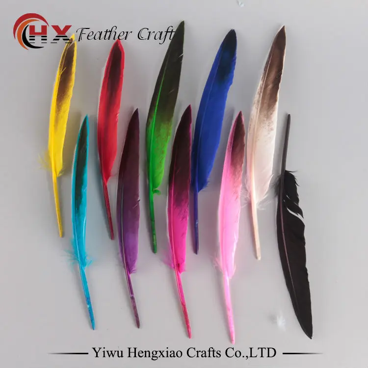 20 шт./лот 15 см Кряква утиные перья из крыльев Quill Dye натуральный дикий утиный пух