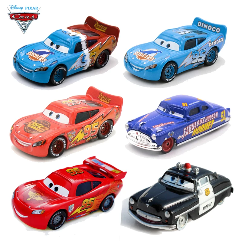 

Disney Pixar Cars 2 3 95 Lightning McQueen Car Mater Jackson Storm Ramirez 1:55 Diecast Metal Alloy Model Toys Birthday Gift