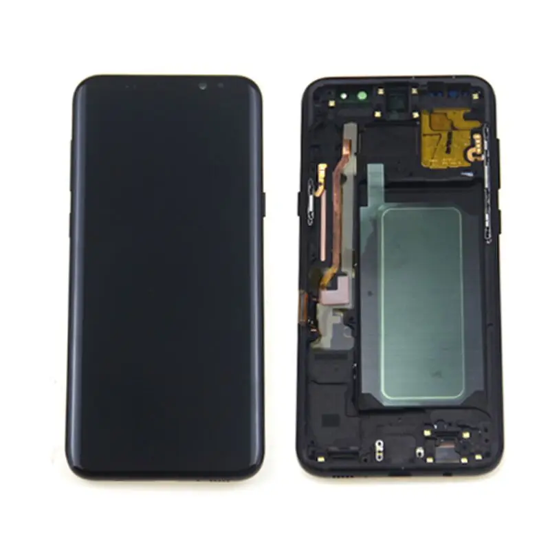 S8 PLUS lcd Для samsung Galaxy S8 G950F и S8 PLUS lcd G955F G955 сенсорный экран цифровой инструмент с затененным lcd+ инструмент - Цвет: s8plus BLACK FRAME