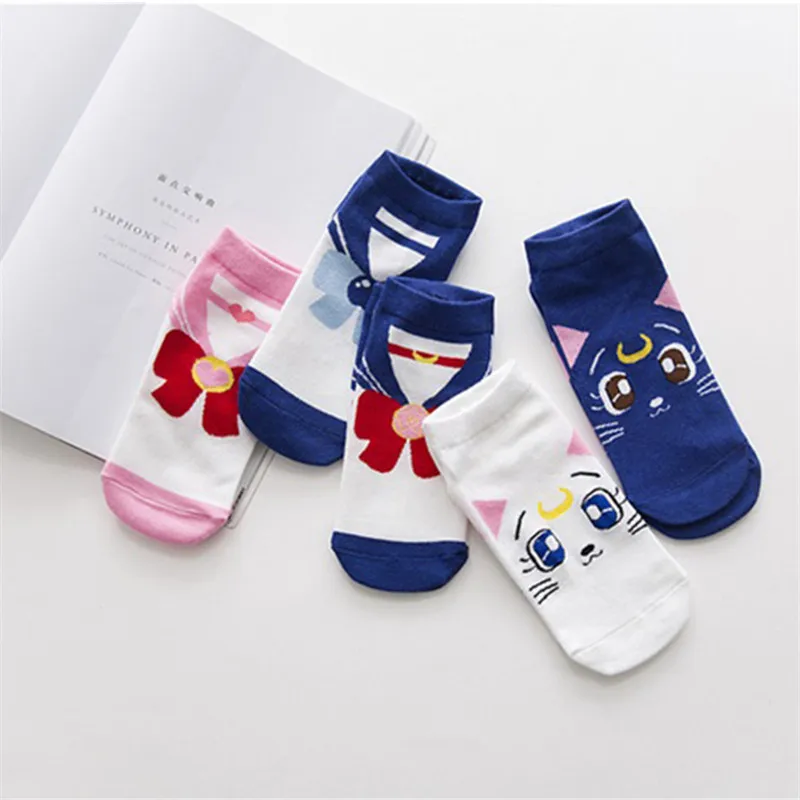 Носки для косплея аниме Sailor Moon мягкие и удобные хлопковые носки сделай