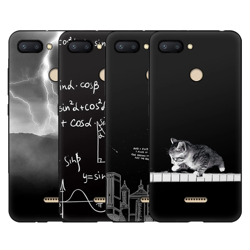 Чехол EiiMoo Funda для Xiaomi Redmi 6, чехол для Xiaomi Redmi 6A, силиконовый чехол для задней панели телефона Xaomi Redmi 6 6A, мягкий чехол из ТПУ