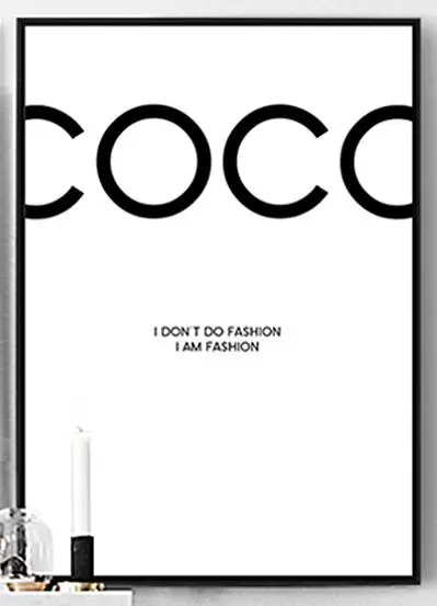 Современная мода COCO холст живопись сексуальные Плакаты для девочек и принты настенные художественные картины для гостиной домашний декор черные губы без рамки - Цвет: B