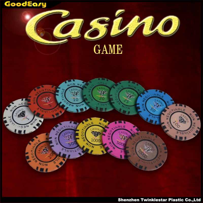 100 500 шт./компл. алмаз фишки для покера наборы глины Casino Chips в форме фишек Казино