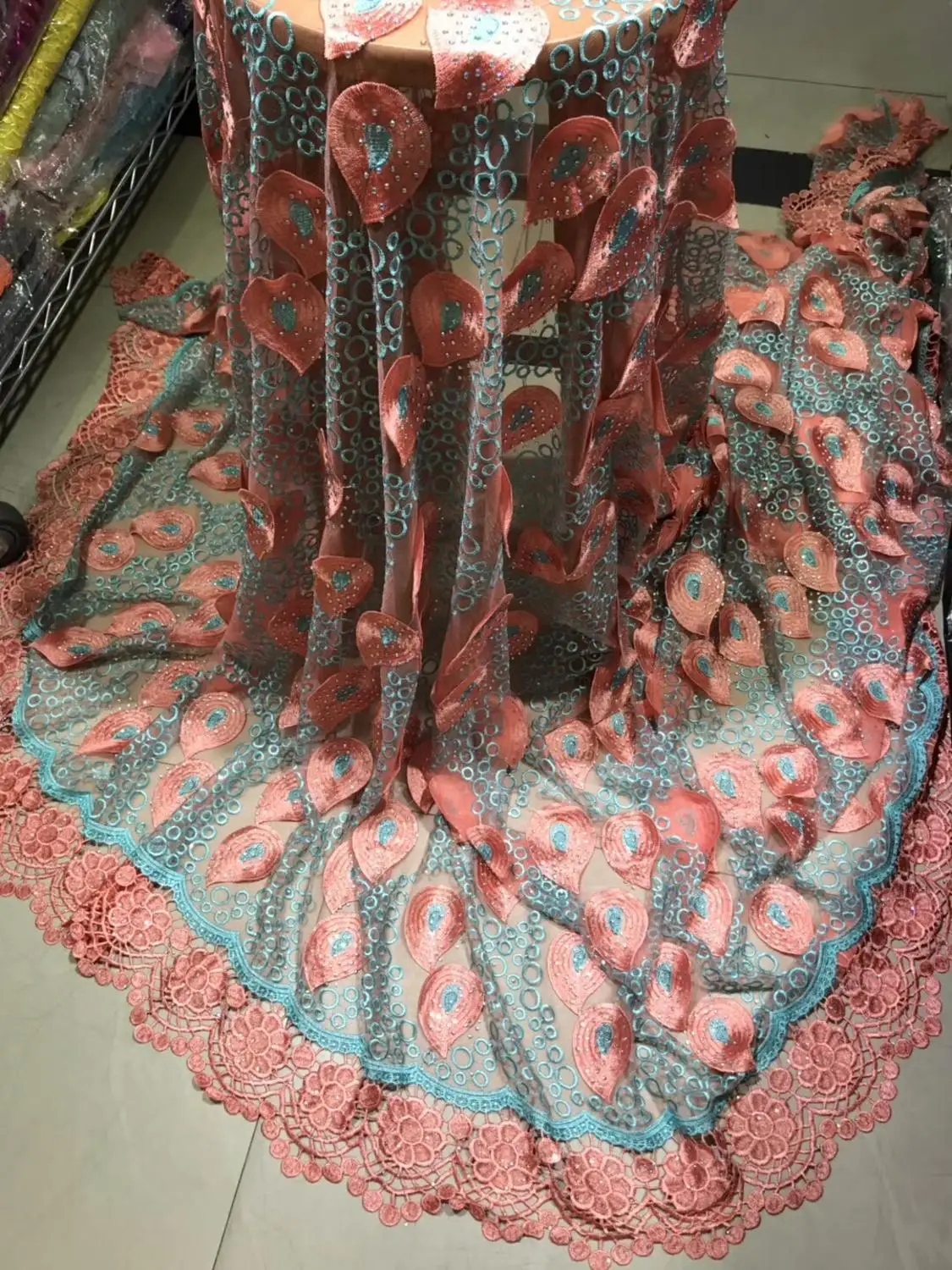 Красивые 3d кружевные цветы Новинка нигерийское кружево стили французский