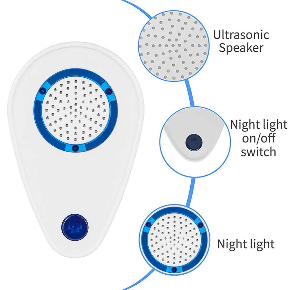 Enhanced Version Electronic Cat Ultrasonic Anti Mosquito Insect Repeller Rat Mouse Cockroach Pest Reject Repellent EU/US/UK Plug | Дом и сад