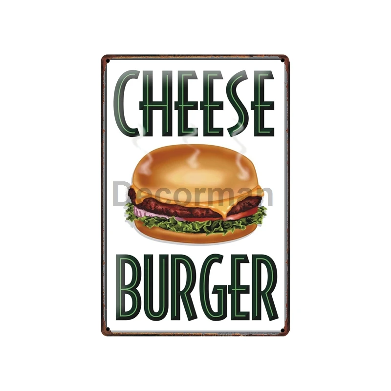 [DecorMan] Омар фаст-фуд стейк торт кофе лапша Коктейльные жестяные знаки оптовая
