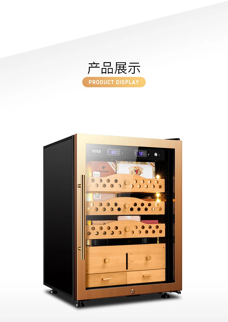 FK-78C1 шкафчик для хранения сигар "humidor" светодиодный свет хьюмидор кулер шкафчик фирмы "humidor" деревянный из испанского кедра сигары кулер