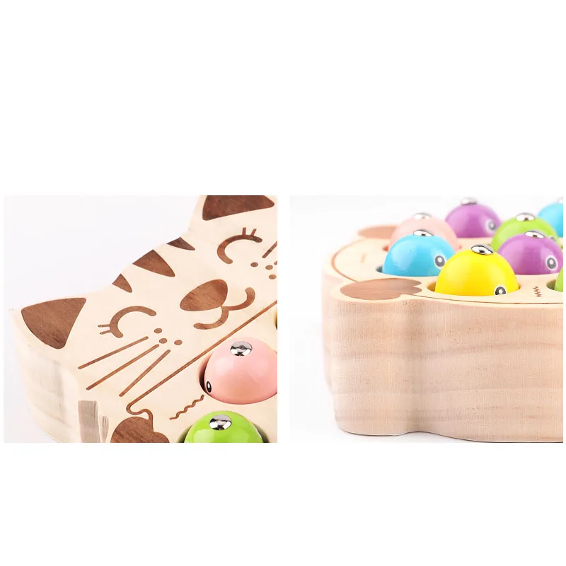 Preschool Wooden Montessori Toys Magnetic Fishing Game Baby Puzzle Early Education Teaching Aids Math Toy For Children Girl Gift