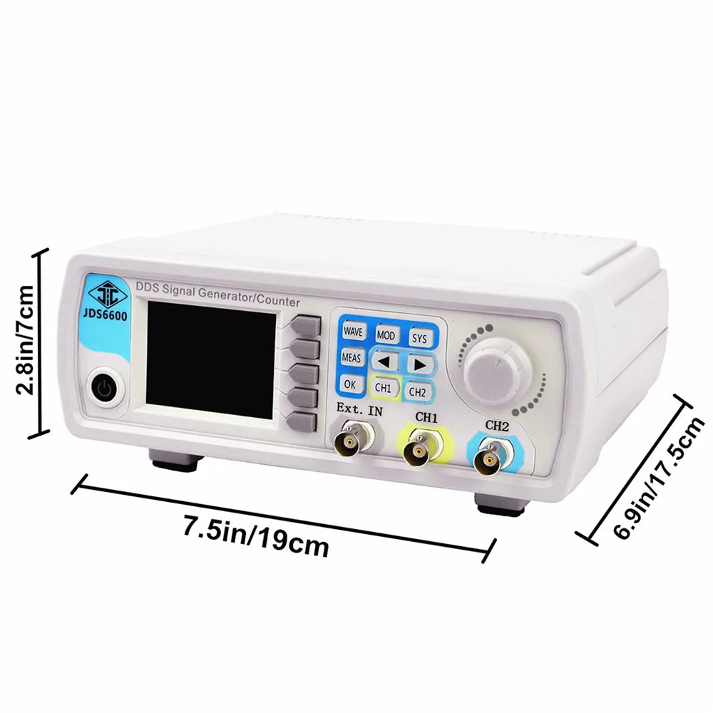 Signal Generator DDS Function US 60MHz Series Digital Control Dual-channel Frequency Meter 2.4 Inches | Инструменты