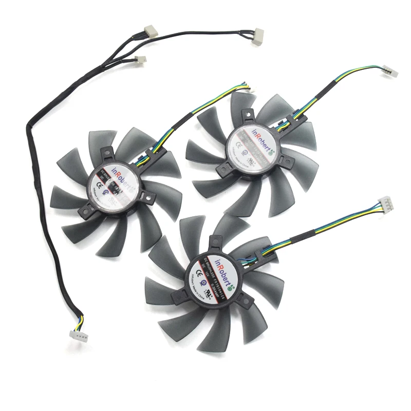 3 шт./лот DIY 85 мм 4Pin FD7010H12S DC12V 0.35A охлаждающий вентилятор Замена для Sapphire R9 270x2G Black