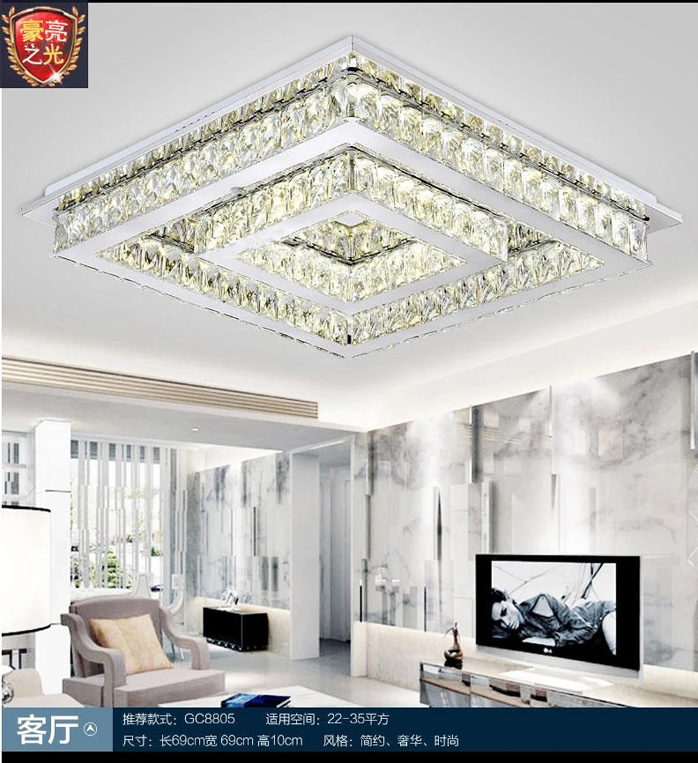 LED Современные Кристаллы Нержавеющие Стали Светодиодные Лампы.Светодиодные Светильники.Люстры Потолочные.Светильники Потолочные Светильники.Светильник Потолочный Светильник.Освещение Для Столовой,Фойе и Спальни