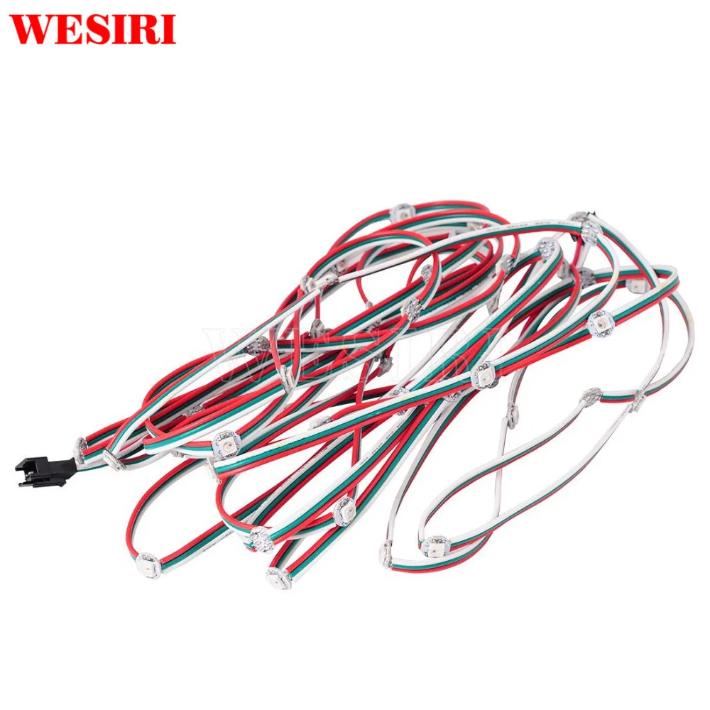 50 шт. WS2812B SK6812 модуль чипа предварительно припаянный радиатор адресуемые