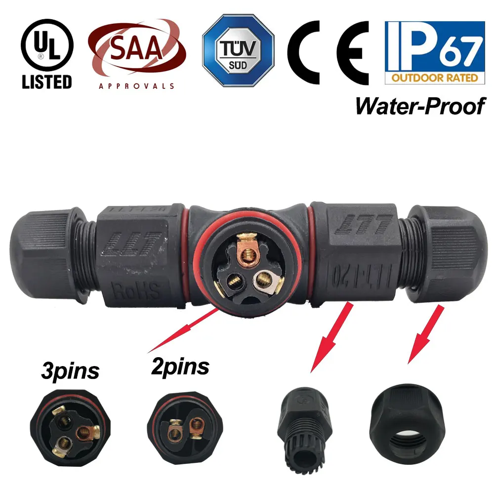 Высококачественный водонепроницаемый кабельный соединитель T I типа SAA TUV CE IP67