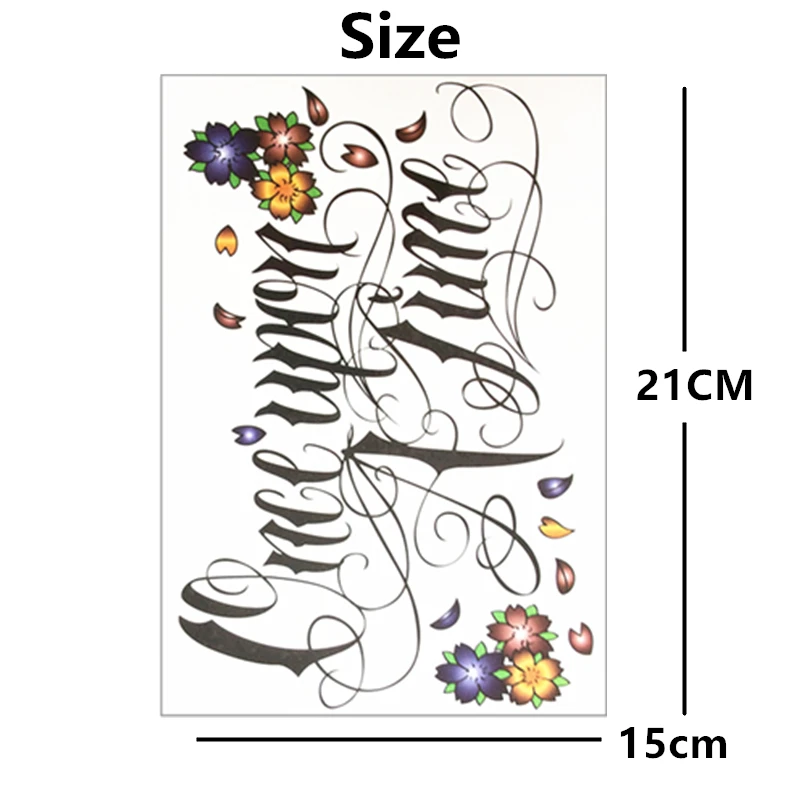 SHNAPIGN Красивая настенная временная татуировка в виде цветка боди арт вспышка тату