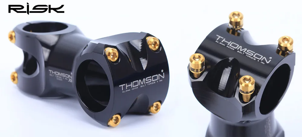 RISK 6 шт. M5x18mm Ti титановый болт для шоссейного велосипеда Сверхлегкий вынос руля винт с шайбами прокладка для велосипеда DIY запчасти