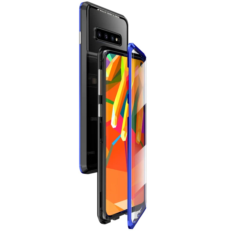 360 Магнитная Адсорбция металлический корпус для samsung Galaxy S9 S8 S10 Plus закаленное Стекло задняя магнит для Note 9 8 S10E S10 чехол