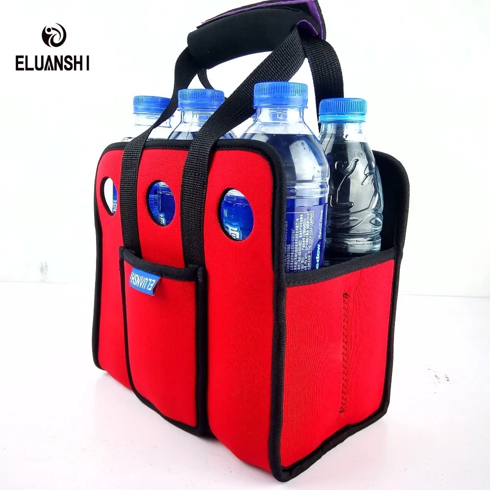 outdoor neoprene 6 can Cooler Beer backpack picnic basket bag set Wine box Chillers Frozen wedding Bottle PP tableware bar lunch | Спорт и - Фото №1