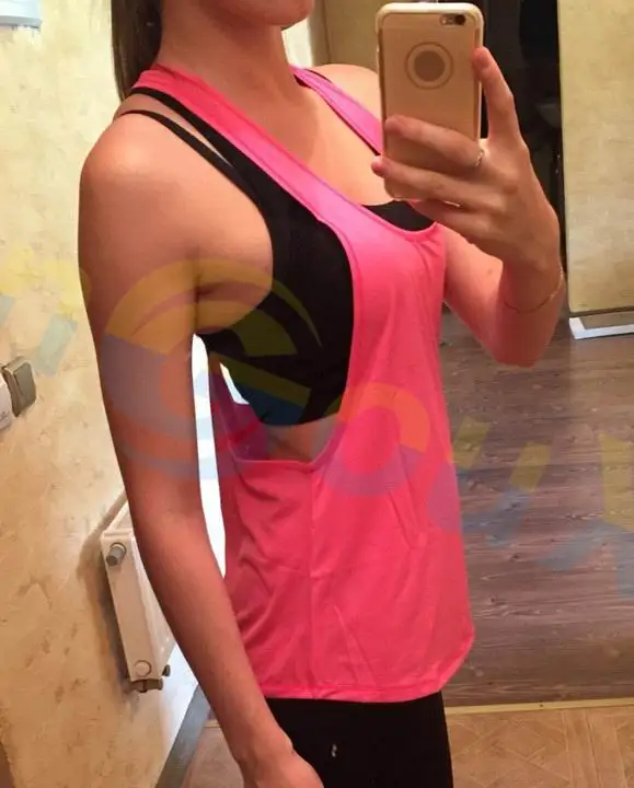 

summer women Gym sports vest Sleeveless shirt Fitness running Clothes sexy Tank tops workout Yoga singlets Quick dry Tunics