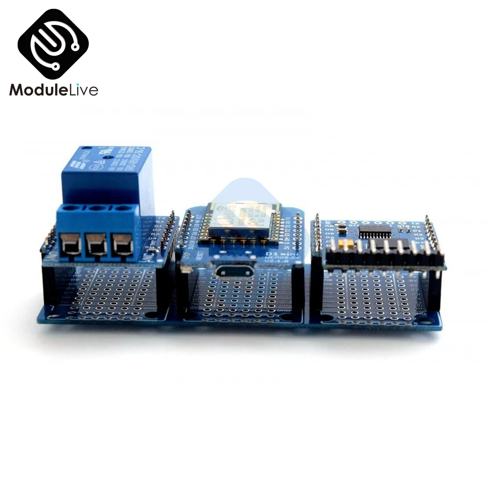 Для Wemos D1 Mini Triple Socket Triplet Basic Shield совместимая с ESP8266 макетная Базовая плата модуль