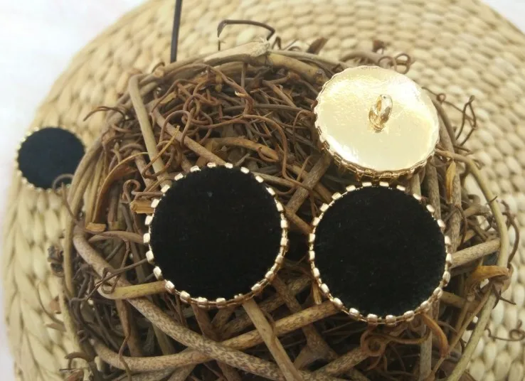 NO3 size 21mm black 10 шт., Новая высококачественная металлическая золотистая твидовая куртка, рубашка, свитер пуговицы, пальто на пуговицах, 2,1 см, 21 мм - Цвет: NO3 size 21mm black